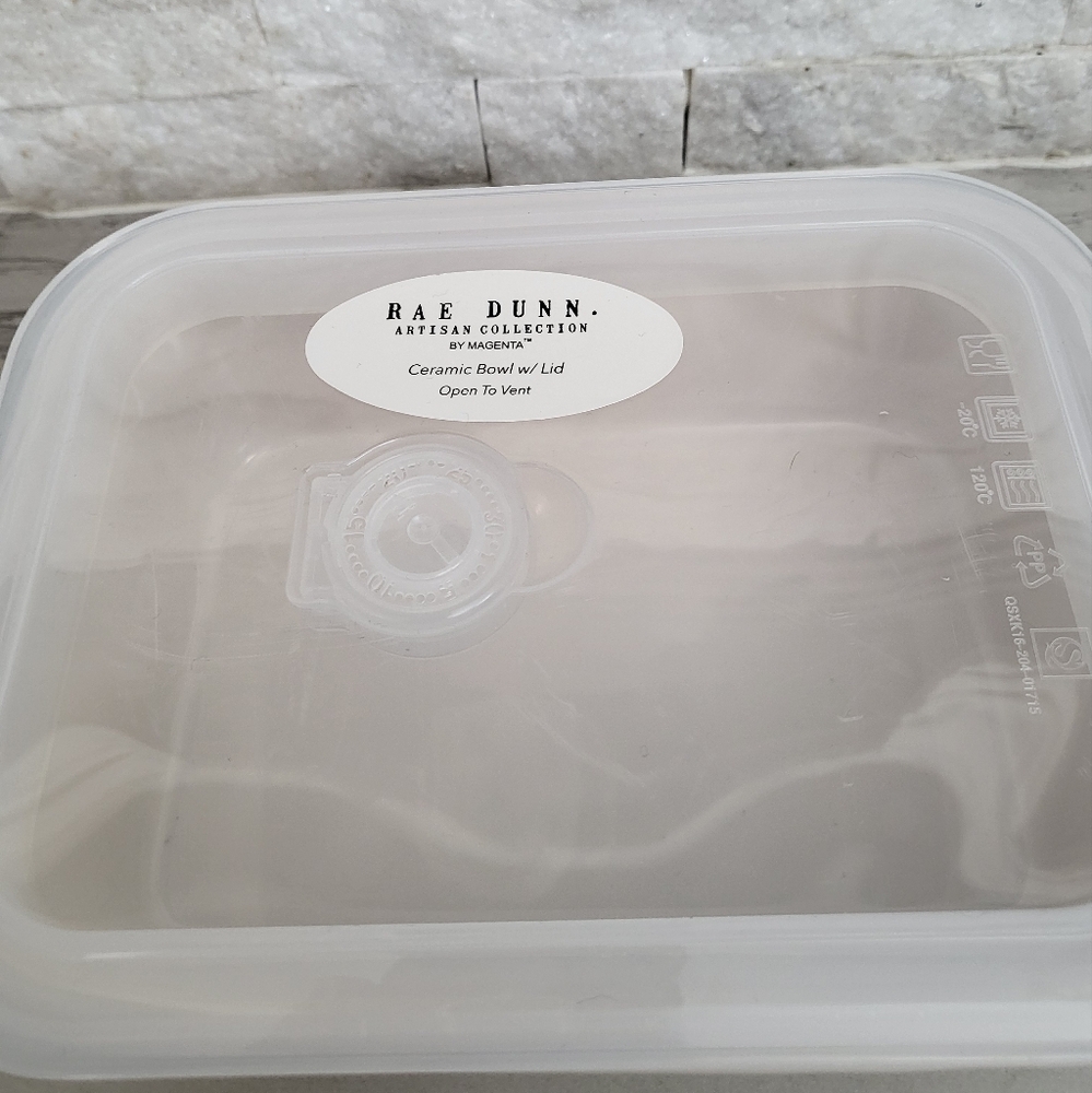 Rae Dunn LEFTOVERS ceramic bowl with lid - Picture 2 of 3
